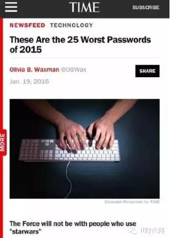“最不安全密碼”排行榜出爐！快看看你的密碼上榜了嗎？