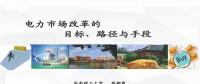 電力市場(chǎng)改革的目標(biāo)、路徑與手段