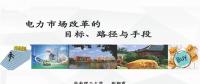 PPT | 電力市場(chǎng)改革的目標(biāo)、路徑與手段