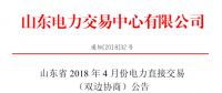 山東4月份雙邊協(xié)商、集中競價交易27日展開（附名單）