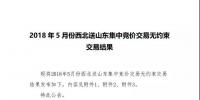 2018年5月份西北送山東集中競價交易無約束交易結(jié)果