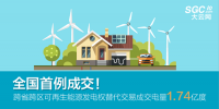 全國首例成交！跨省跨區(qū)可再生能源發(fā)電權(quán)替代交易成交電量1.74億度