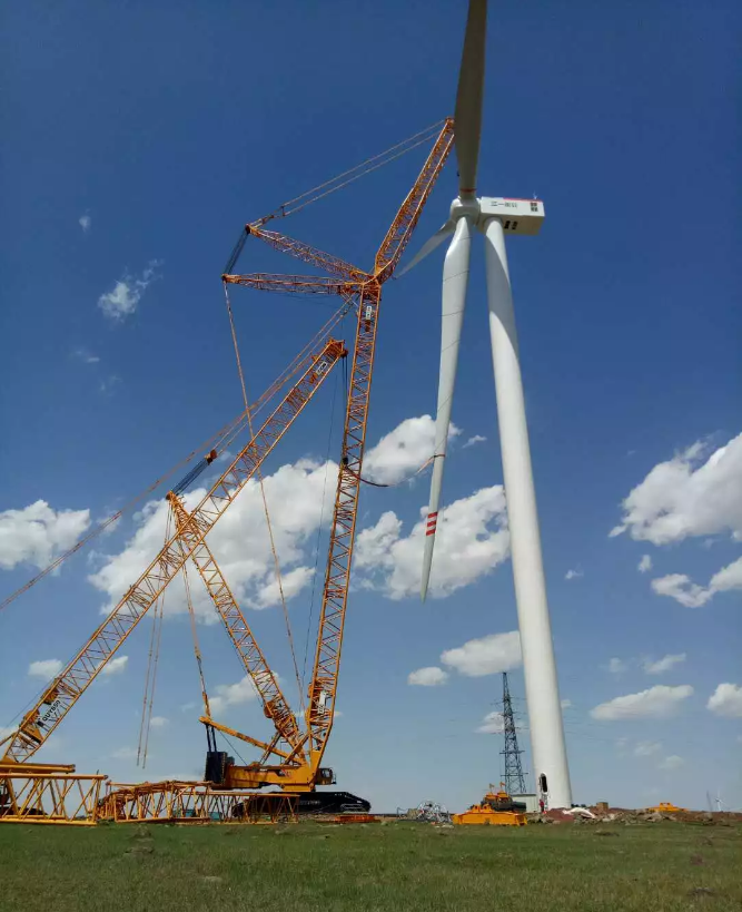 陸上風電重器：三一重能第一臺3.4MW風電機組順利完成吊裝！