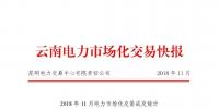 云南電力市場(chǎng)化交易快報(bào)（2018年11月）